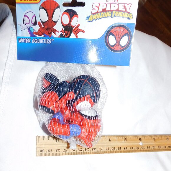 Spidey & Amazing Friends 2 Bath Toy Pool Water Squirters Spiderman Miles Morales - Picture 2 of 4